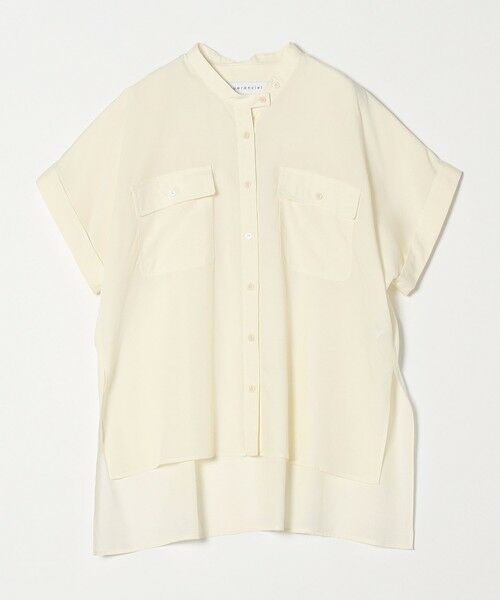 SHIPS / シップス シャツ・ブラウス | quaranciel:〈手洗い可能〉バンドカラー ハーフスリーブ ポケット ワーク シャツ | 詳細19