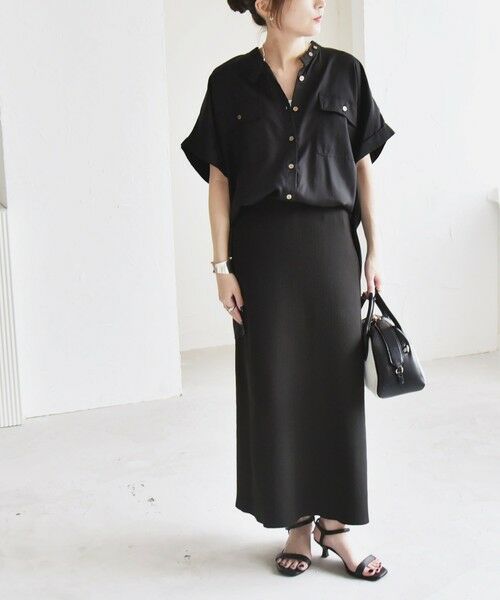 SHIPS / シップス シャツ・ブラウス | quaranciel:〈手洗い可能〉バンドカラー ハーフスリーブ ポケット ワーク シャツ | 詳細21