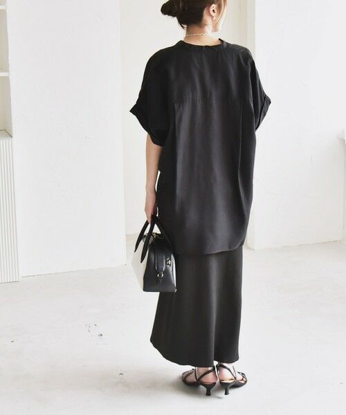 SHIPS / シップス シャツ・ブラウス | quaranciel:〈手洗い可能〉バンドカラー ハーフスリーブ ポケット ワーク シャツ | 詳細22