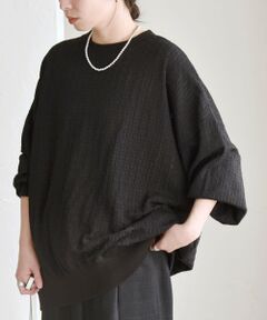 SHIPS / シップス Tシャツ | quaranciel:〈洗濯機可能〉ウィービング ジャカード コクーン プルオーバー