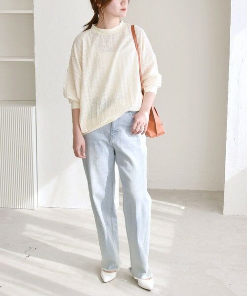 SHIPS / シップス Tシャツ | quaranciel:〈洗濯機可能〉ウィービング ジャカード コクーン プルオーバー | 詳細1