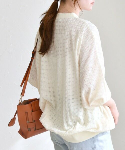 SHIPS / シップス Tシャツ | quaranciel:〈洗濯機可能〉ウィービング ジャカード コクーン プルオーバー | 詳細7