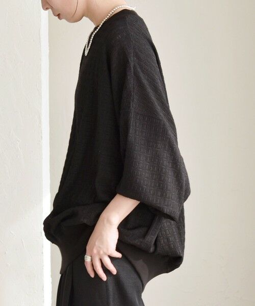 SHIPS / シップス Tシャツ | quaranciel:〈洗濯機可能〉ウィービング ジャカード コクーン プルオーバー | 詳細14