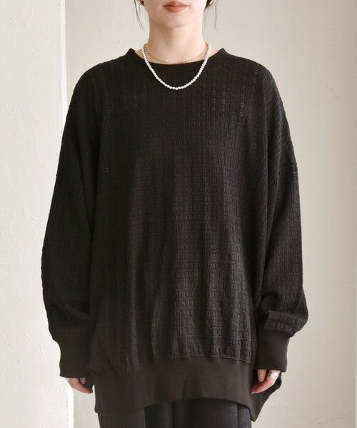 SHIPS / シップス Tシャツ | quaranciel:〈洗濯機可能〉ウィービング ジャカード コクーン プルオーバー | 詳細18