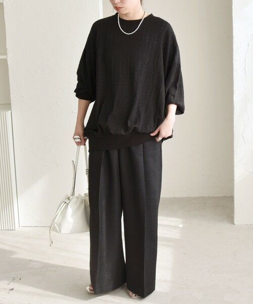 SHIPS / シップス Tシャツ | quaranciel:〈洗濯機可能〉ウィービング ジャカード コクーン プルオーバー | 詳細11