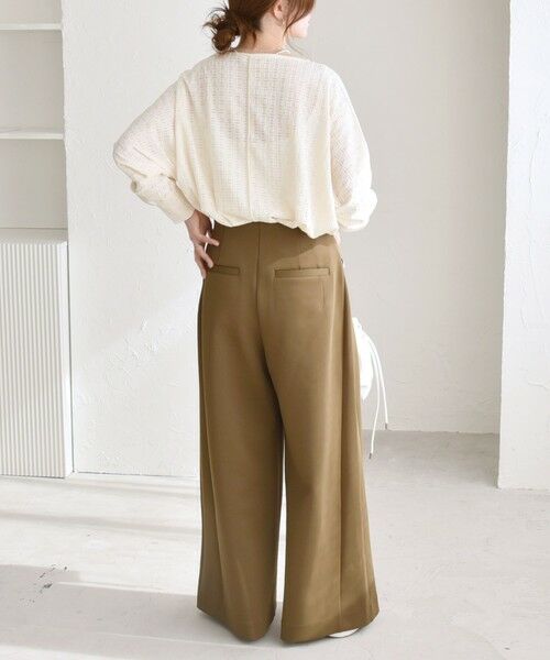 SHIPS / シップス Tシャツ | quaranciel:〈洗濯機可能〉ウィービング ジャカード ドルマン プルオーバー | 詳細2