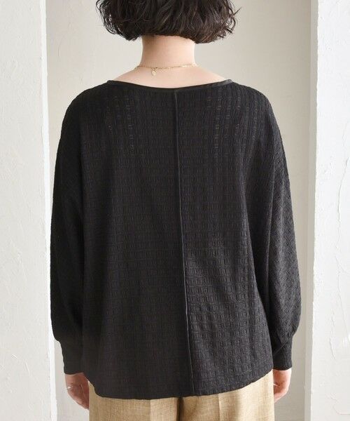 SHIPS / シップス Tシャツ | quaranciel:〈洗濯機可能〉ウィービング ジャカード ドルマン プルオーバー | 詳細22