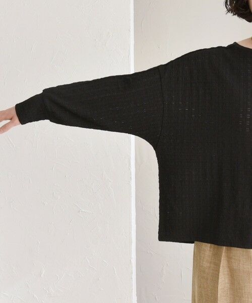 SHIPS / シップス Tシャツ | quaranciel:〈洗濯機可能〉ウィービング ジャカード ドルマン プルオーバー | 詳細23