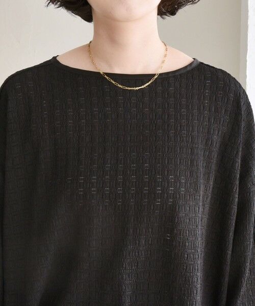 SHIPS / シップス Tシャツ | quaranciel:〈洗濯機可能〉ウィービング ジャカード ドルマン プルオーバー | 詳細25