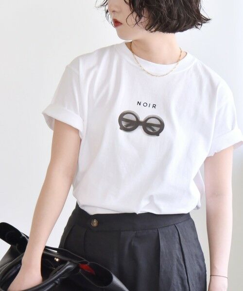 SHIPS / シップス Tシャツ | ANGE IN DISGUISE:〈手洗い可能〉コットン フォト & ロゴ TEE | 詳細4