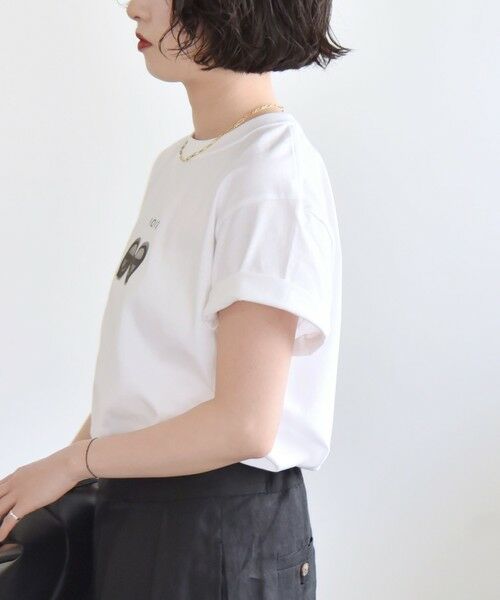 SHIPS / シップス Tシャツ | ANGE IN DISGUISE:〈手洗い可能〉コットン フォト & ロゴ TEE | 詳細5