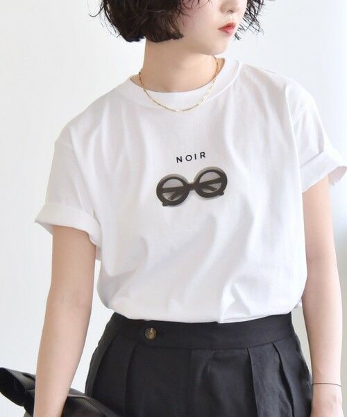 SHIPS / シップス Tシャツ | ANGE IN DISGUISE:〈手洗い可能〉コットン フォト & ロゴ TEE | 詳細7