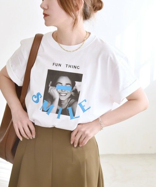 SHIPS / シップス Tシャツ | ANGE IN DISGUISE:〈手洗い可能〉コットン フォト & ロゴ TEE | 詳細17