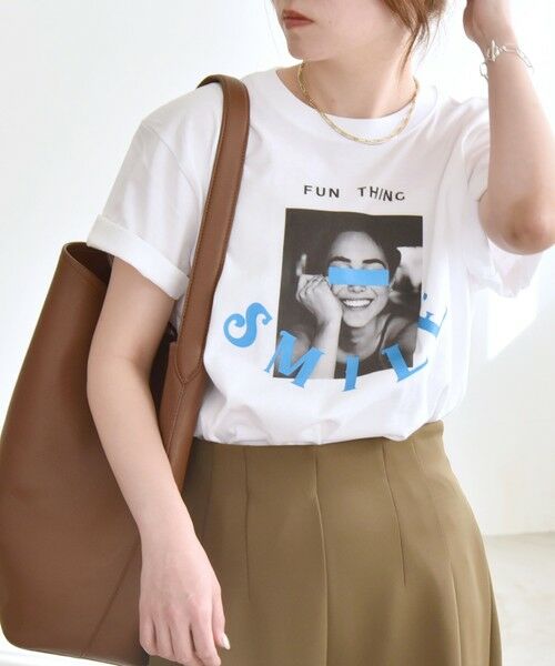 SHIPS / シップス Tシャツ | ANGE IN DISGUISE:〈手洗い可能〉コットン フォト & ロゴ TEE | 詳細18