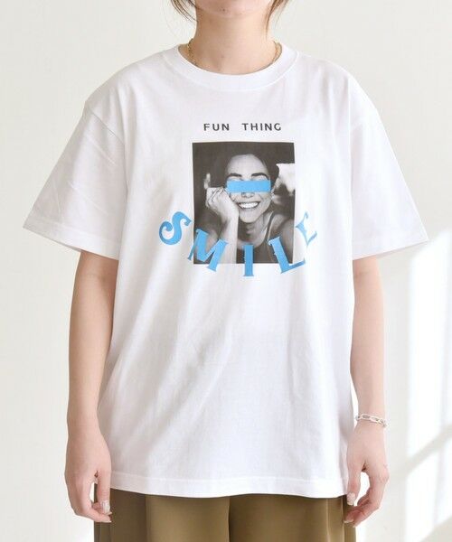 SHIPS / シップス Tシャツ | ANGE IN DISGUISE:〈手洗い可能〉コットン フォト & ロゴ TEE | 詳細24