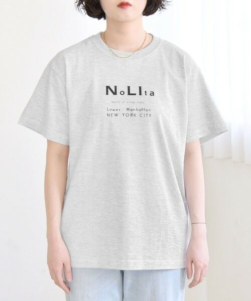 SHIPS for women / シップスウィメン ANGE IN DISGUISE:〈手洗い可能〉コットン フォト & ロゴ TEE SHIPS｜ANGE IN DISGUISE:<手洗い可能>コットン フォト & ロゴ