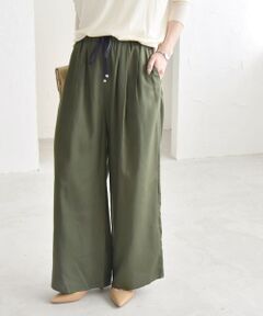 quaranciel:〈手洗い可能〉タック イージー ワイド パンツ