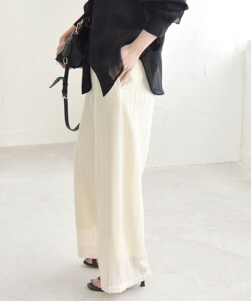 SHIPS / シップス その他パンツ | quaranciel:〈手洗い可能〉ラッセル レース イージー ワイド パンツ | 詳細6