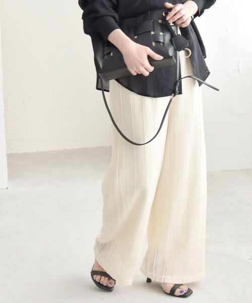 SHIPS / シップス その他パンツ | quaranciel:〈手洗い可能〉ラッセル レース イージー ワイド パンツ | 詳細7