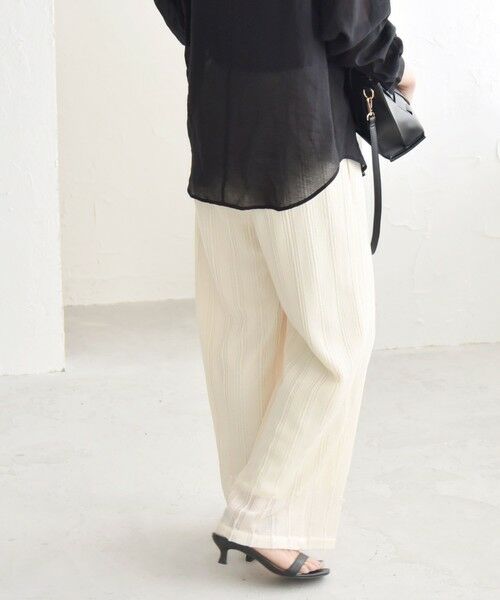 SHIPS / シップス その他パンツ | quaranciel:〈手洗い可能〉ラッセル レース イージー ワイド パンツ | 詳細8