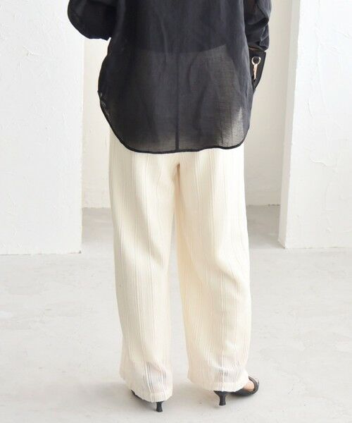 SHIPS / シップス その他パンツ | quaranciel:〈手洗い可能〉ラッセル レース イージー ワイド パンツ | 詳細9