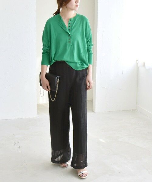 SHIPS / シップス その他パンツ | quaranciel:〈手洗い可能〉ラッセル レース イージー ワイド パンツ | 詳細12