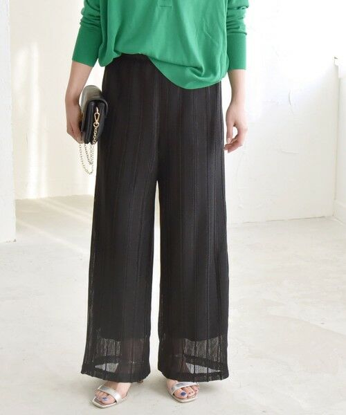 SHIPS / シップス その他パンツ | quaranciel:〈手洗い可能〉ラッセル レース イージー ワイド パンツ | 詳細17