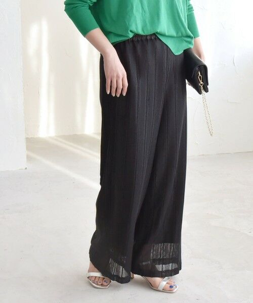 SHIPS / シップス その他パンツ | quaranciel:〈手洗い可能〉ラッセル レース イージー ワイド パンツ | 詳細18