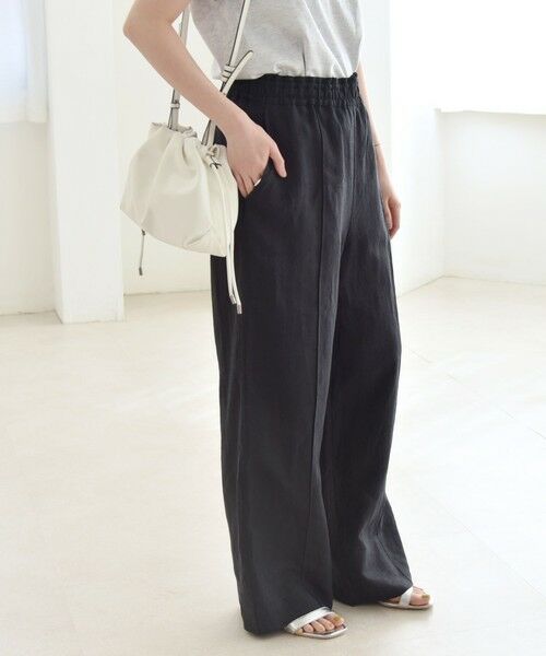 SHIPS / シップス その他パンツ | quaranciel:〈洗濯機可能〉ラミー ピンタック ワイド イージー パンツ | 詳細13