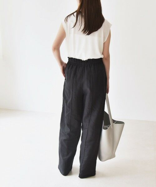 SHIPS / シップス その他パンツ | quaranciel:〈洗濯機可能〉ラミー ピンタック ワイド イージー パンツ | 詳細2