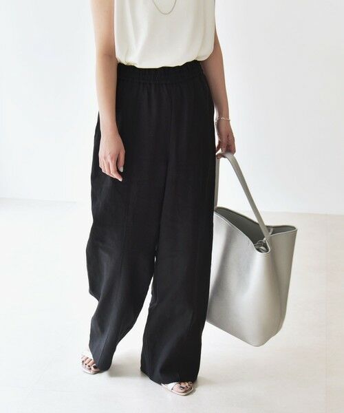 SHIPS / シップス その他パンツ | quaranciel:〈洗濯機可能〉ラミー ピンタック ワイド イージー パンツ | 詳細3