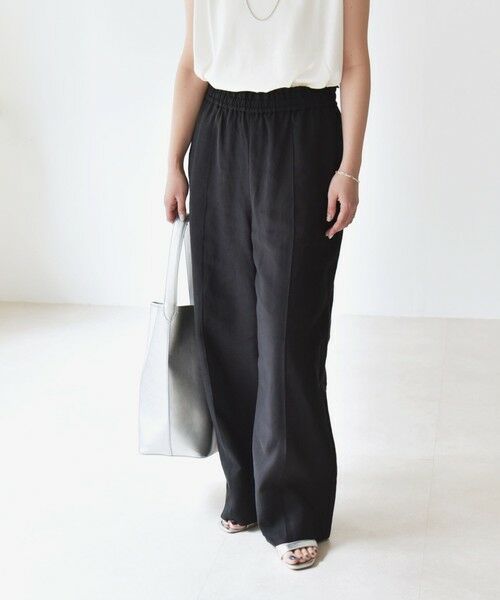 SHIPS / シップス その他パンツ | quaranciel:〈洗濯機可能〉ラミー ピンタック ワイド イージー パンツ | 詳細5