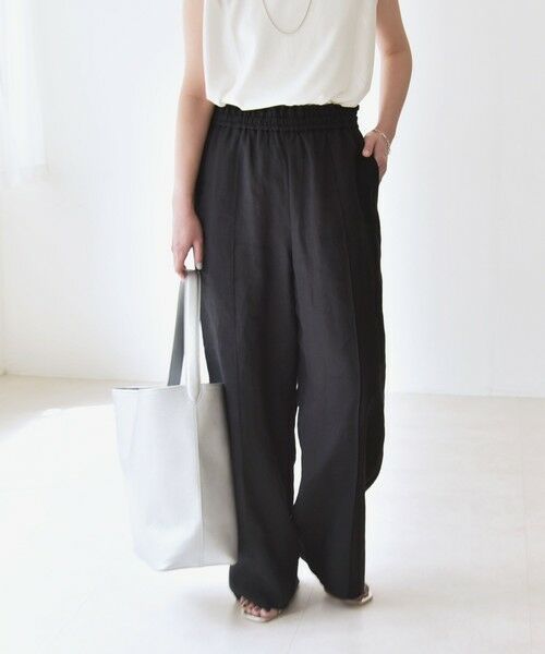 SHIPS / シップス その他パンツ | quaranciel:〈洗濯機可能〉ラミー ピンタック ワイド イージー パンツ | 詳細7