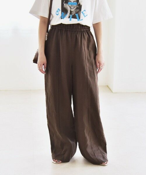 SHIPS / シップス その他パンツ | quaranciel:〈洗濯機可能〉ラミー ピンタック ワイド イージー パンツ | 詳細19