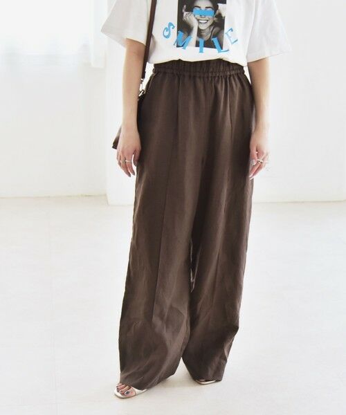 SHIPS / シップス その他パンツ | quaranciel:〈洗濯機可能〉ラミー ピンタック ワイド イージー パンツ | 詳細22