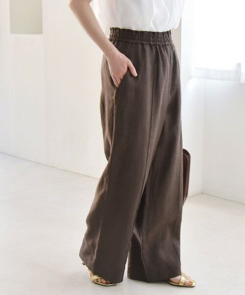 SHIPS / シップス その他パンツ | quaranciel:〈洗濯機可能〉ラミー ピンタック ワイド イージー パンツ | 詳細24