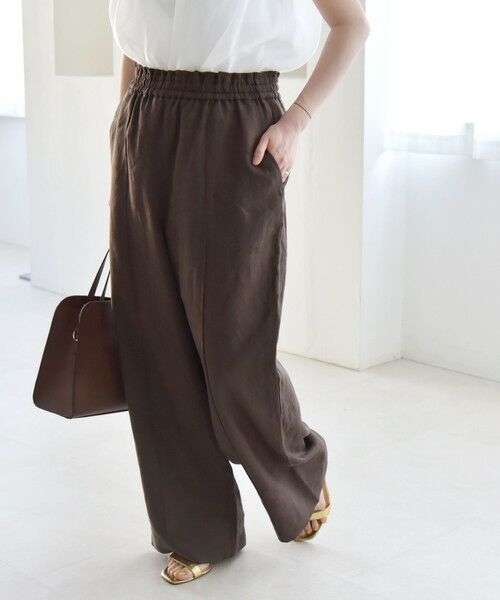 SHIPS / シップス その他パンツ | quaranciel:〈洗濯機可能〉ラミー ピンタック ワイド イージー パンツ | 詳細25