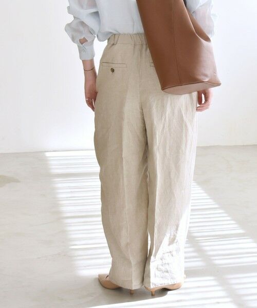 SHIPS / シップス その他パンツ | quaranciel:〈洗濯機可能〉ヨーロピアンフラックス リネン タック ワイド パンツ | 詳細12