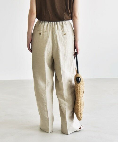 SHIPS / シップス その他パンツ | quaranciel:〈洗濯機可能〉ヨーロピアンフラックス リネン タック ワイド パンツ | 詳細3