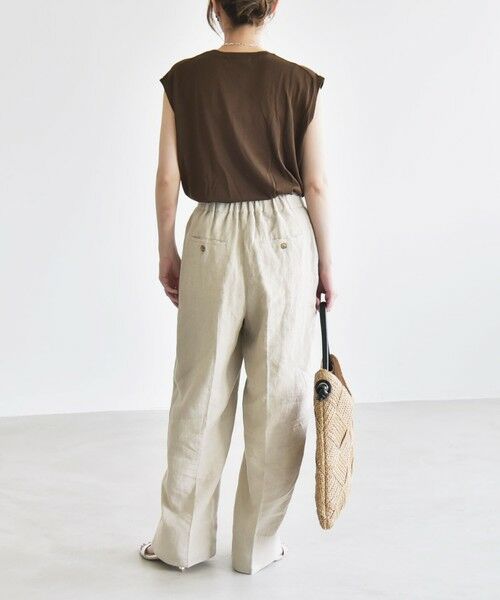 SHIPS / シップス その他パンツ | quaranciel:〈洗濯機可能〉ヨーロピアンフラックス リネン タック ワイド パンツ | 詳細8