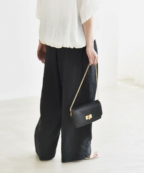 SHIPS / シップス その他パンツ | quaranciel:〈洗濯機可能〉ヨーロピアンフラックス リネン タック ワイド パンツ | 詳細24