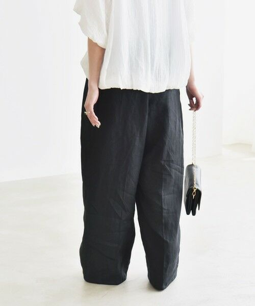 SHIPS / シップス その他パンツ | quaranciel:〈洗濯機可能〉ヨーロピアンフラックス リネン タック ワイド パンツ | 詳細25