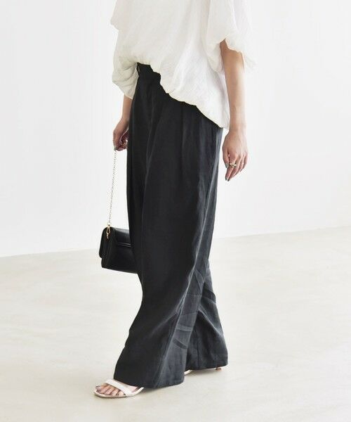 SHIPS / シップス その他パンツ | quaranciel:〈洗濯機可能〉ヨーロピアンフラックス リネン タック ワイド パンツ | 詳細26