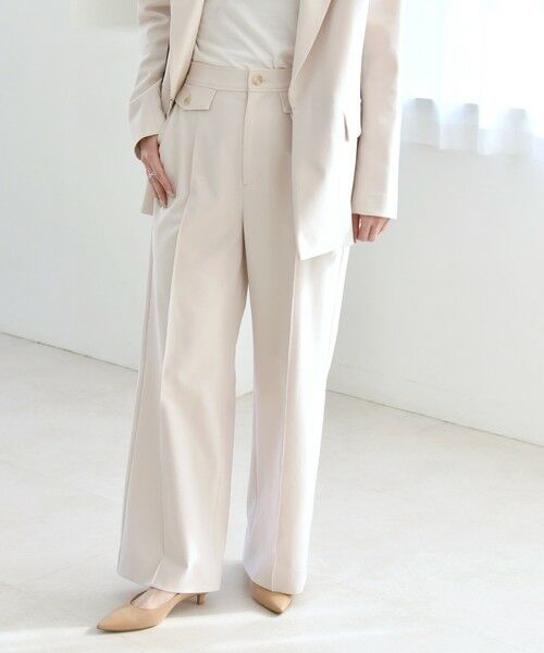 SHIPS / シップス その他パンツ | quaranciel: フラップ デザイン センター シーム セミ ワイド パンツ（セットアップ対応） | 詳細3