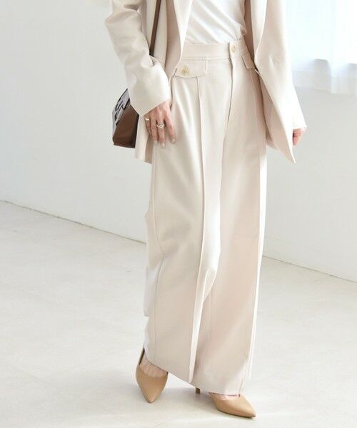 SHIPS / シップス その他パンツ | quaranciel: フラップ デザイン センター シーム セミ ワイド パンツ（セットアップ対応） | 詳細4