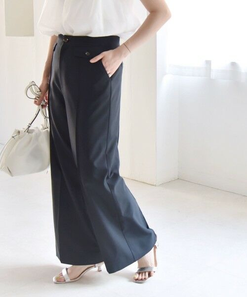 SHIPS / シップス その他パンツ | quaranciel: フラップ デザイン センター シーム セミ ワイド パンツ（セットアップ対応） | 詳細20