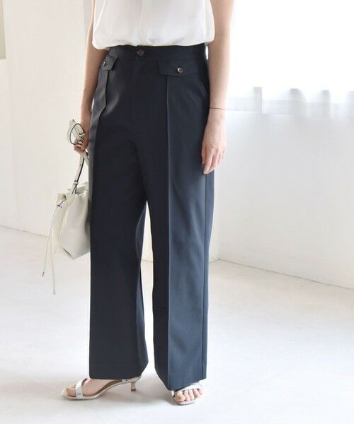SHIPS / シップス その他パンツ | quaranciel: フラップ デザイン センター シーム セミ ワイド パンツ（セットアップ対応） | 詳細22