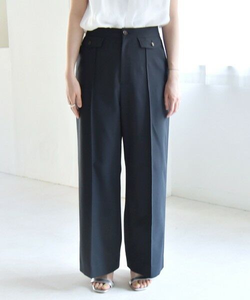 SHIPS / シップス その他パンツ | quaranciel: フラップ デザイン センター シーム セミ ワイド パンツ（セットアップ対応） | 詳細26