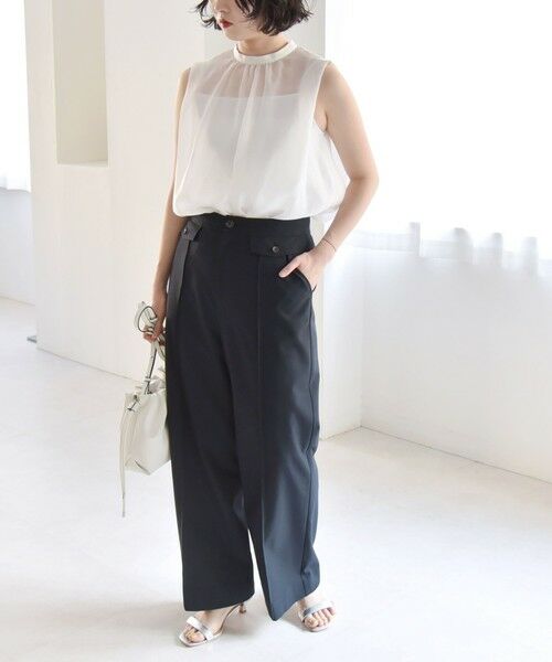 SHIPS / シップス その他パンツ | quaranciel: フラップ デザイン センター シーム セミ ワイド パンツ（セットアップ対応） | 詳細17
