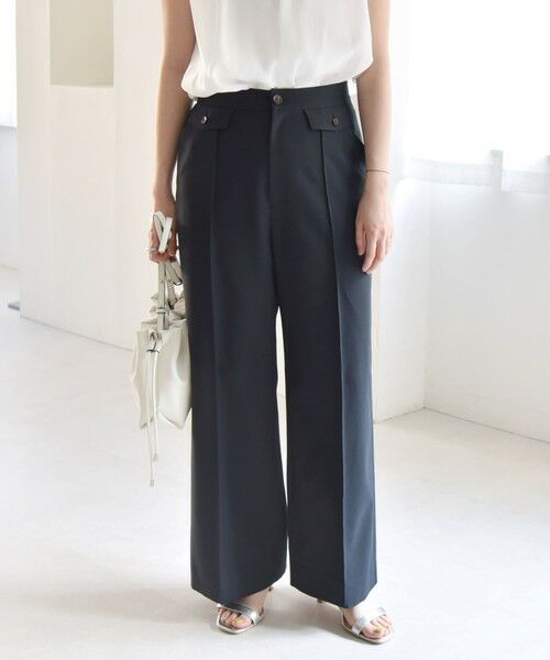 SHIPS / シップス その他パンツ | quaranciel: フラップ デザイン センター シーム セミ ワイド パンツ（セットアップ対応） | 詳細19